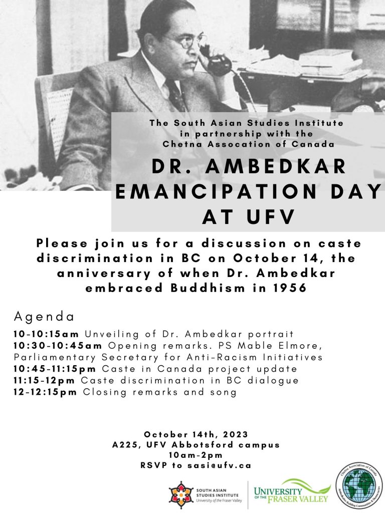 Dr. Ambedkar Emancipation Day at UFV