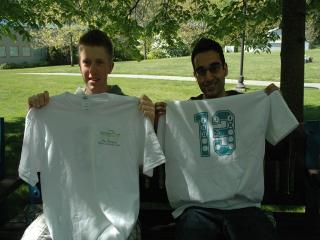 2010 Contestants display their contest T-shirts.