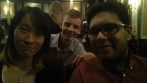At the theatre! With Rain from China and Rohan from Spain.