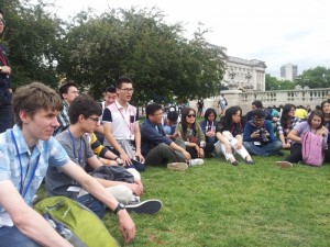 Here are some of the other participants as we wait for our entry to Buckingham Palace