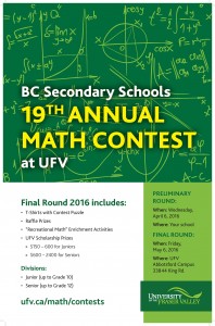 Math Contest Poster 2016