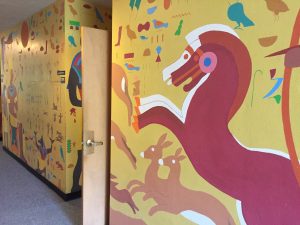 Indigenized hallway at the University of South Dakota, Vermillion