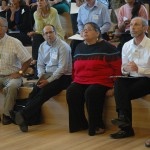 UFV hosts and caucus: Dr. Peter Geller, Shirley Hardman, Indigenous Affairs, Dr. Eric Davis