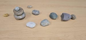 stones on a table