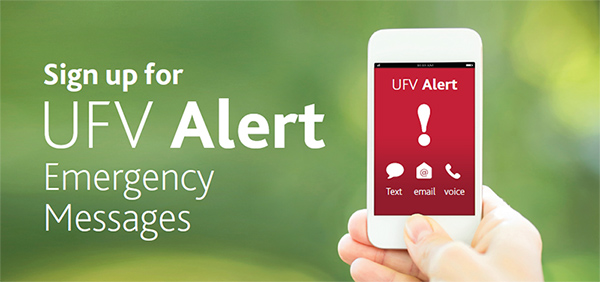 Sign up for UFV Alert emergency messages › UFV Urgent News