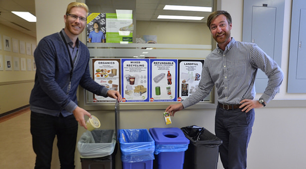 I do janitorial work. We're told to toss recycling in the trash