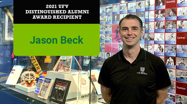 2021 Distinguished Alumni Award recipient Jason Beck turned a chance encounter into a historic career
