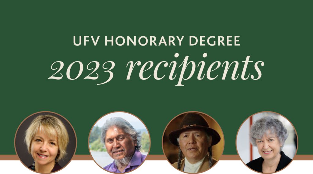 UFV to grant honorary degrees to Bonnie Henry, Naxaxalhts’i Sonny McHalsie, Mike Retasket, and Judith Soon