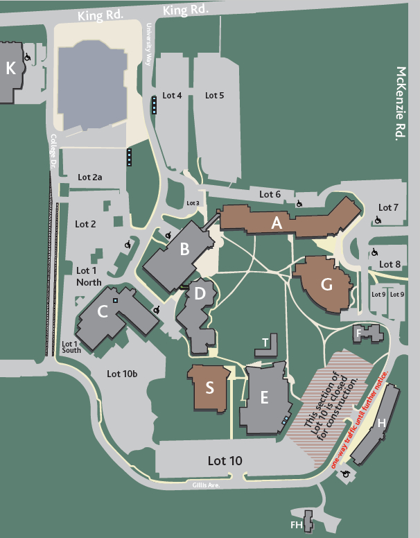 A map of Abbotsford campus.