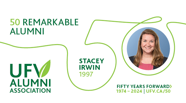 50 Remarkable Alumni: Decades of authentic community connections for Stacey Irwin